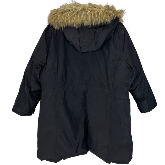 NWT $148 ROCA WEAR CLASSIC Women's HOODED PARKA Faux Fur Trim Black PLUS SIZE 3X - Picture 3 of 8